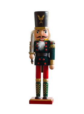 欧式30cm胡桃夹子木偶士兵创意家居酒吧咖啡厅迎宾招财装饰摆件