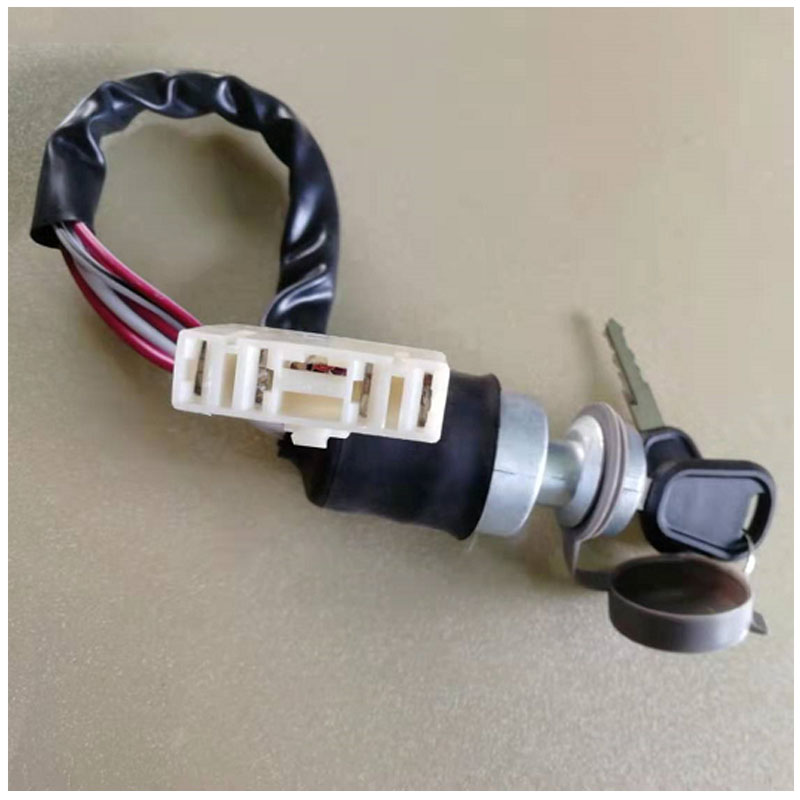 沃得锐龙履带收割机全车配件点火预热开关装置启动锁钥匙总成带线