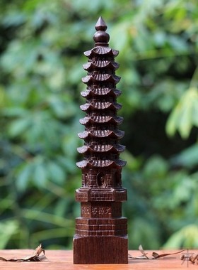 十三层木塔越南沉香木雕文昌塔送礼长辈摆放九层塔中式工艺品摆饰
