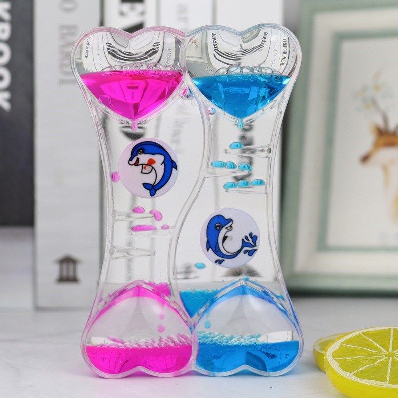 创意液体沙漏油滴流沙摆件油漏计时器儿童节礼物送学生毕业新年礼