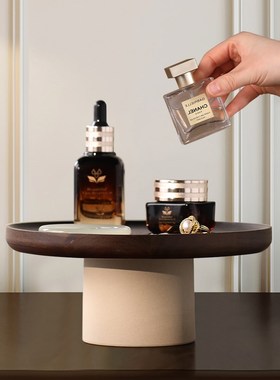 实木入户玄关钥匙化妆品首饰耳钉项链手链收纳托盘桌面小摆件家用