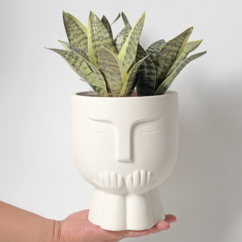 素烧圆球花盆吸水控根绿植多肉兰花水仙盆栽diy透气陶瓷花盆网红