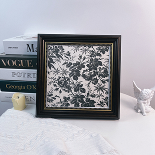 新中式油画装饰画客厅卧室餐厅沙发背景墙挂画复古相框桌面摆件