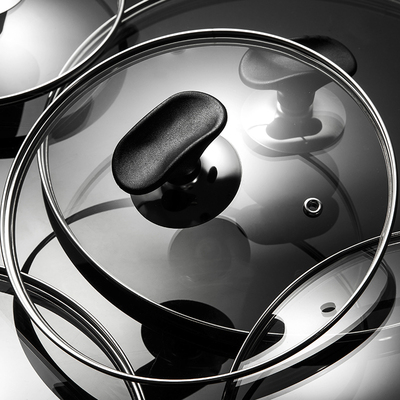 16cm18cm20钢化玻璃锅盖配件奶锅汤锅盖子通用款24雪平锅26平底锅