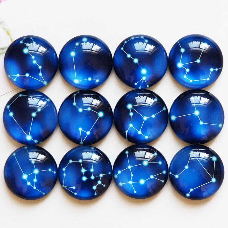 十二星座创意水晶玻璃冰箱贴磁力贴礼物一套十二生肖DIY定制卡通