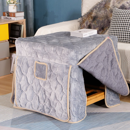 烤火罩加厚烤火桌子正方形罩套加绒加厚法兰绒家用电炉罩保暖家用