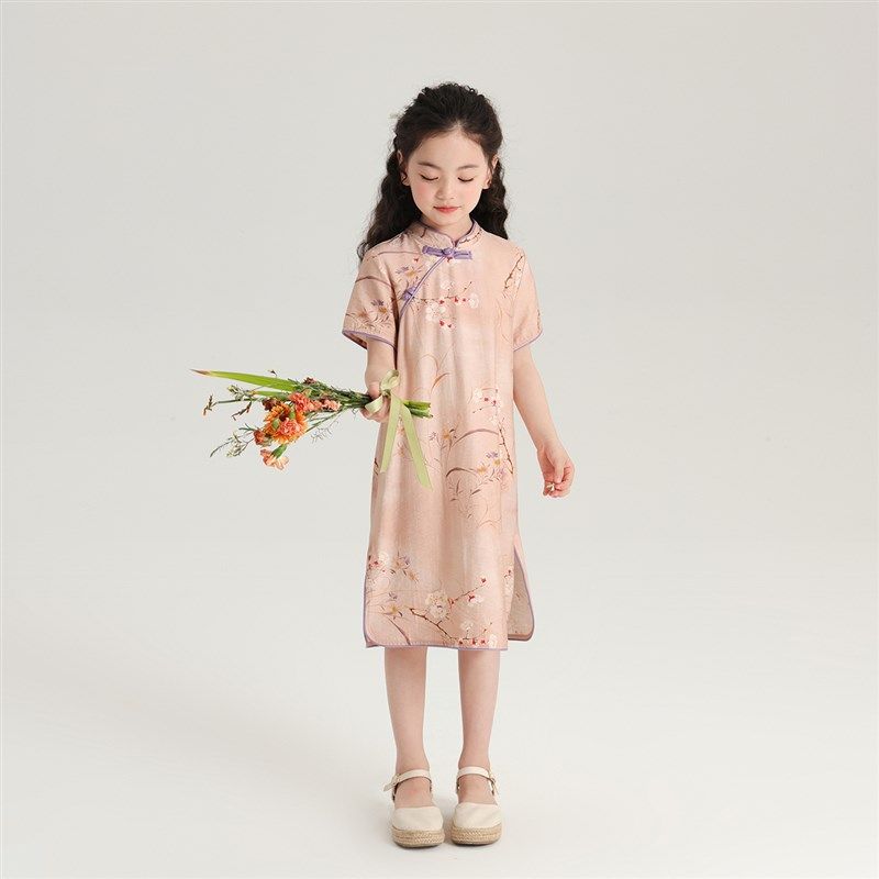 沫沫家童装夏装女童旗袍夏季2024新款新中式连衣裙中国风裙子