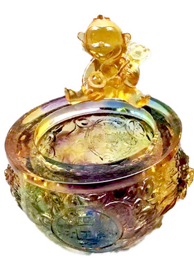 12生肖琉璃聚宝盆居家客厅摆件办公前台桌面摆放装饰送礼招财礼品