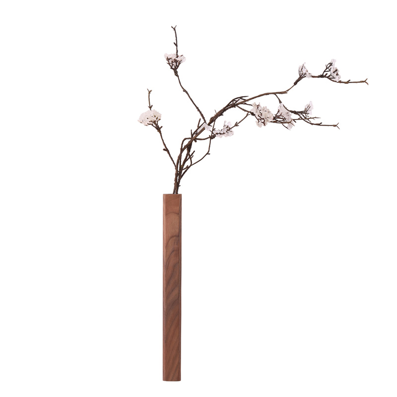 免打孔墙壁装饰挂件餐厅墙面卧室房间创意水培花瓶实木壁挂饰品