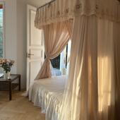 SI6K2024新款 U型轨道双层家用公主风遮光帘床幔蚊帐防尘顶1.8m床