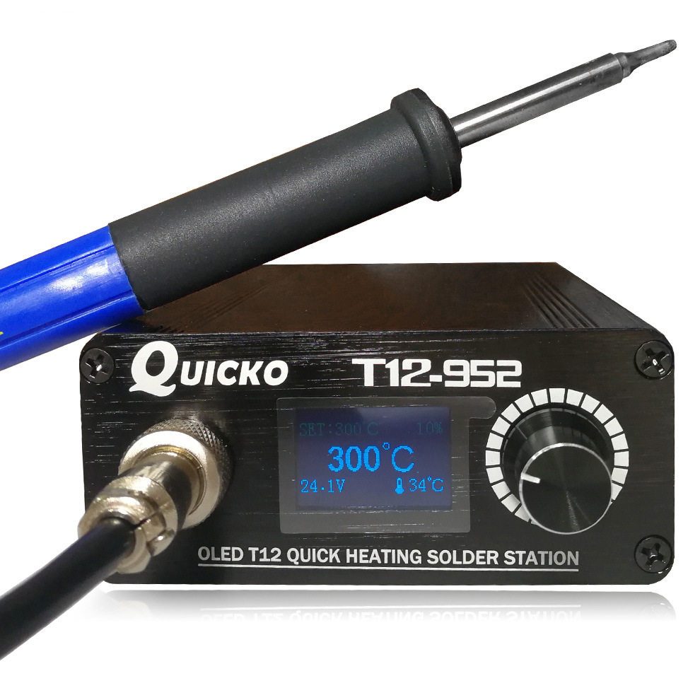 QUICKO T12-952焊台配9501手柄电烙铁无铅焊接工具电子维修