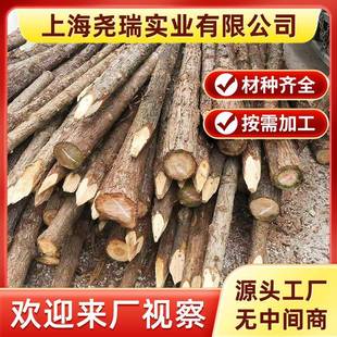 落叶松木桩小圆木装饰木景观装修木桩落叶松现货供应坑木