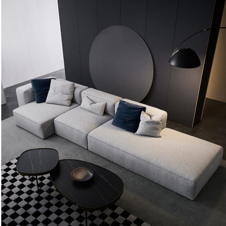 意式极简布艺沙发客厅家用大户型现代高档轻奢贵妃设计师家具