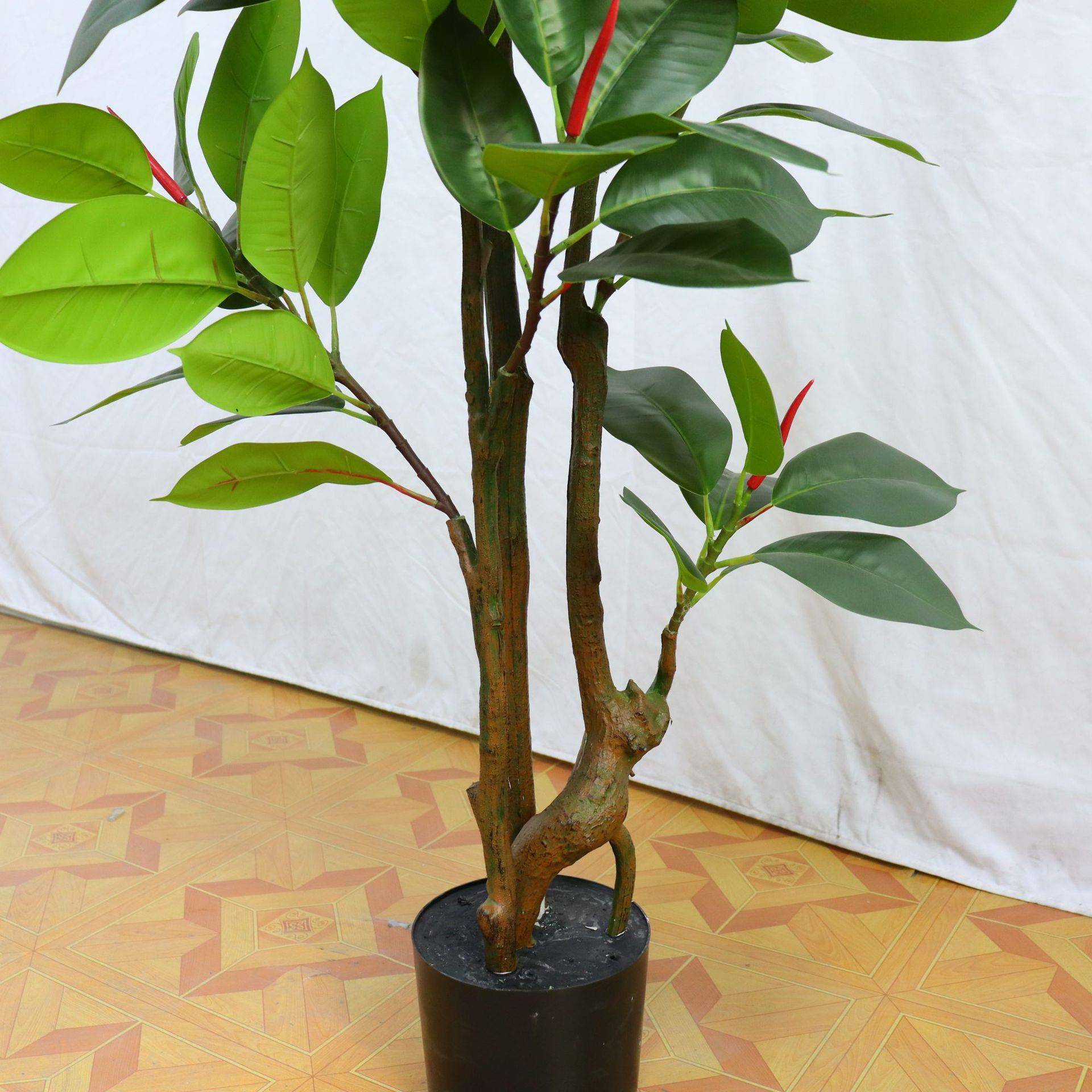 源仿真植物橡树盆栽居橱窗景JY65157家软装绿造景假树印度植盆景