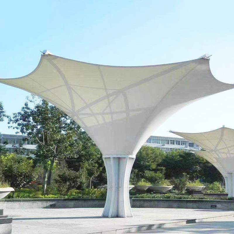 源头厂膜景观棚结家构景观棚园广公场张拉膜结构景观棚遮阳棚雨膜