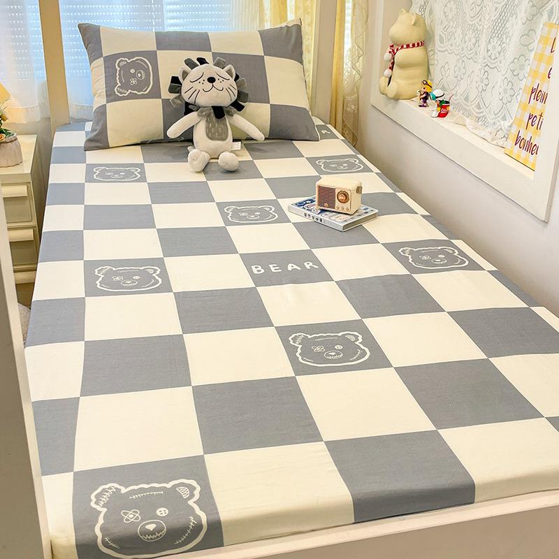 生纯棉床笠舍专用0×190单人床949学寝室全棉床罩宿薄床垫套29三