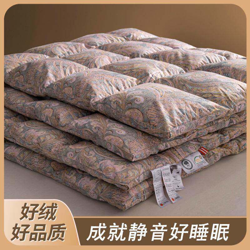 酒店羽绒被95白鹅绒冬被鸭芯被被单人双子人加MVV厚保暖绒冬季