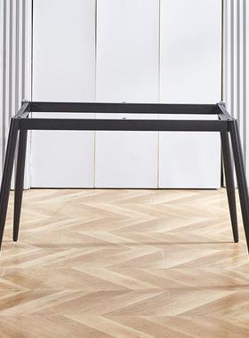 新款TIV餐桌桌面支艺轻奢岩板铁瓷砖四脚办架桌金属支撑公底座架