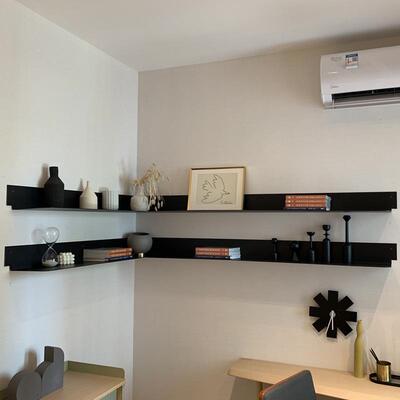 意墙角置物架书柜转客KBC8厅壁挂书架卧室一字隔板墙展示上收纳架