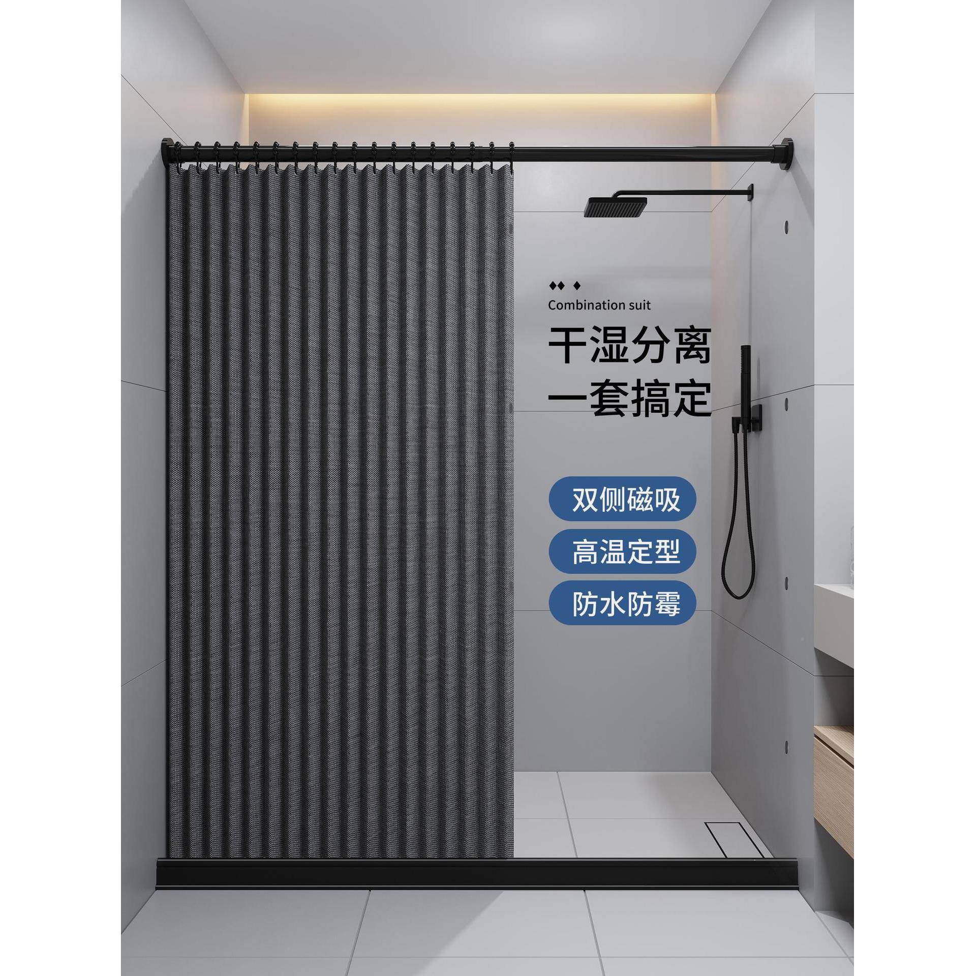浴室折叠防水浴帘卫生断间防霉帘隔帘门帘XYIQQGQF挂窗帘淋浴帘套