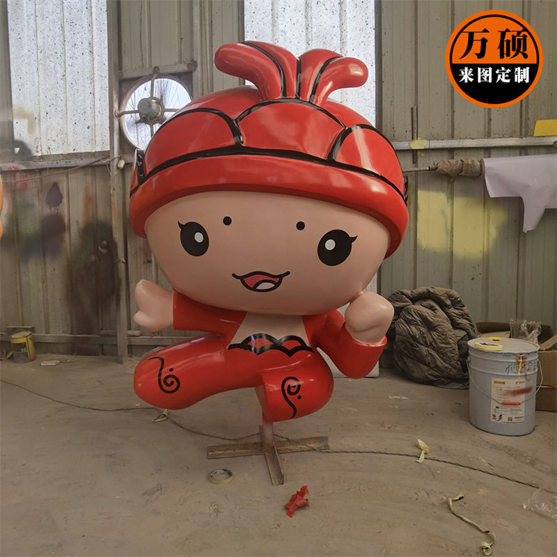 玻璃钢雕塑制作厂家园林景观小品商场大型卡通人物公仔吉祥物摆件