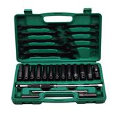 2杆7件套汽修工具套装 具棘扳手套筒工批头组合工具轮776旋转套装