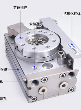 MLSQ102MSQB20L2MSQB320LB332旋转气缸SMC型带缓冲可配缓冲器摆动