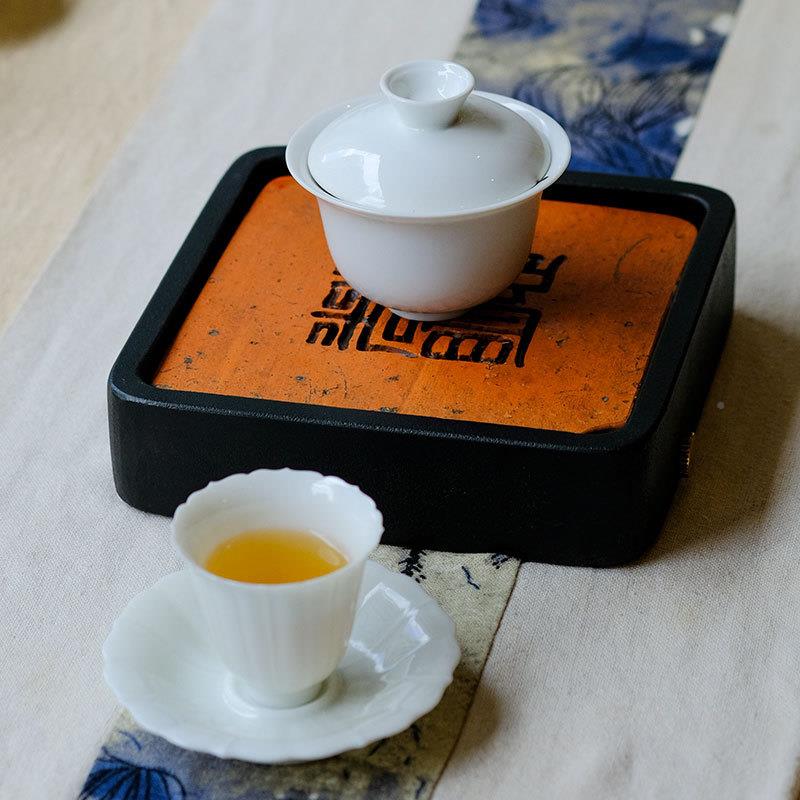 小茶石盘托盘壶承手纯工闽南老红砖乌金储水用家小干泡茶台养hzhc