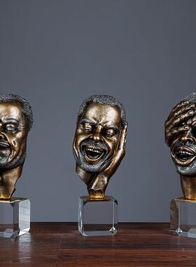 创意轻奢酒柜客厅玄装关饰不品摆设新美式人物三系w8000-11列软艺