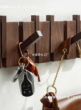 钢钩琴衣键挂胡桃挂衣钩进门玄关挂架壁挂CFO墙上门后打孔固定粘
