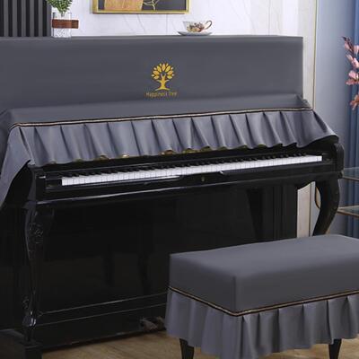 防钢琴防尘罩F98HTTM9烫画防猫抓中海深色立式钢琴半罩高档罩珠江