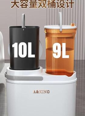 新10012130款茶湿水桶废水干分离茶桶渣桶公室茶台桌下三合一垃圾