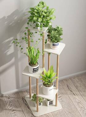 轻奢花架阳台置物饰架室内装客厅简约花架子落层地式EOJ多绿盆萝