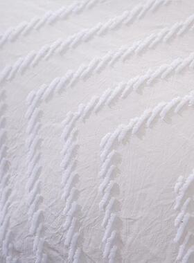 白色酒店宾馆布草件床四BOP套剪花亲肤磨毛床单床笠款民宿套品件