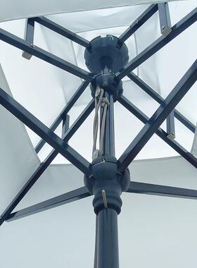 2米方形骨双层喷黑色架子铝伞工防雨具遮阳伞厂4家TVB直销可