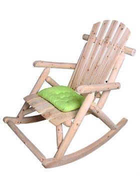 原木美田园摇椅户外阳OCRC-1A1实庭院老人午式睡花台园懒人欧式休