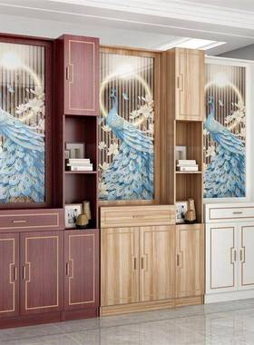 正大门屏现风柜隔断柜置关物架代简约轻奢ULI进门入户客厅对玄柜