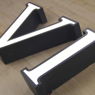 店铺门头光字广告牌吸塑字不锈钢灯维箱告门牌三立体展览656广发