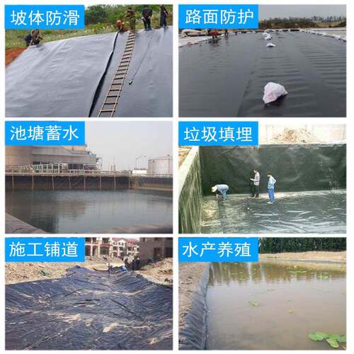 鱼塘防渗膜加厚土工膜黑色塑膜料地膜防漏水QYM水池塘防布鱼专池