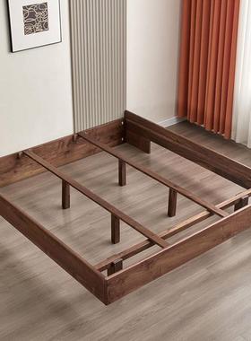 黑胡桃木GYK悬浮床实全木床大双人床日式床简约榻榻米小户型无床