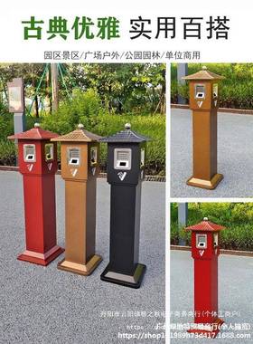 不锈钢烟灰柱蒂室内落立式垃圾烟灰柱桶户外吸ODZ烟区灭烟带地烟