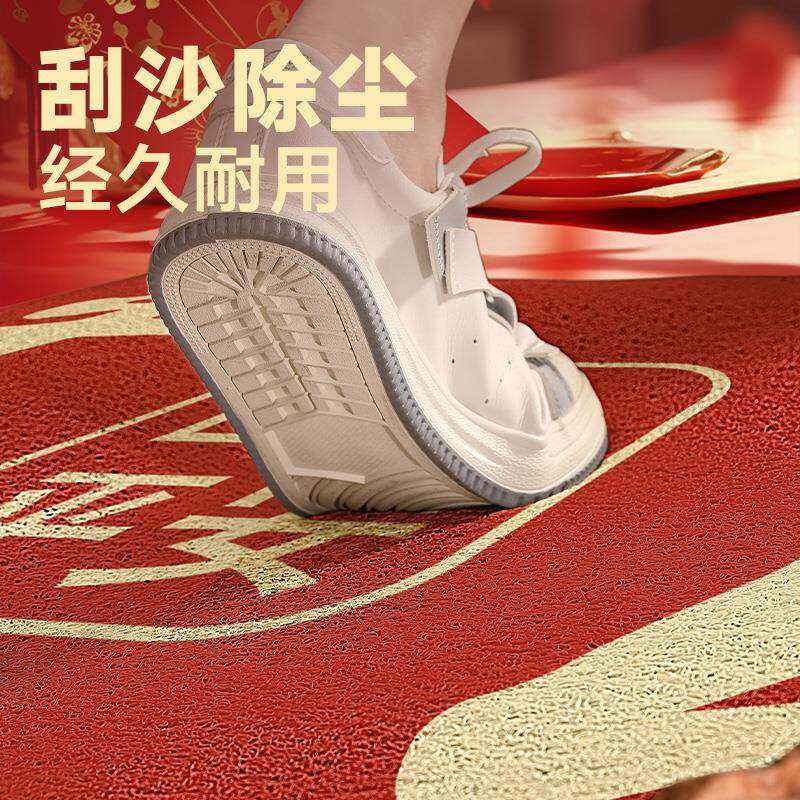 垫入户2地05YKN新2款门门口耐脏门进垫玄关红色地毯丝圈入门脚垫
