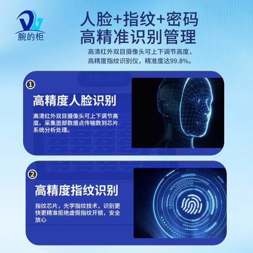 RFI库D管室钥匙柜钥汽车钥匙理智能存放柜HVP人脸指纹识别可联网