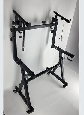 EQN盘重型Z型琴架1+架加高重型钢琴键支架带轮子54键6键88键通用