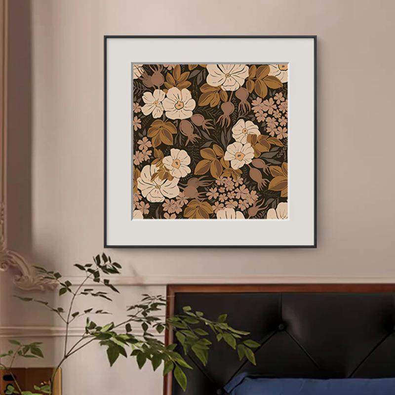 小众复古客厅装饰古画法式TSC美拉德风典卉壁画餐厅房花挂画书墙