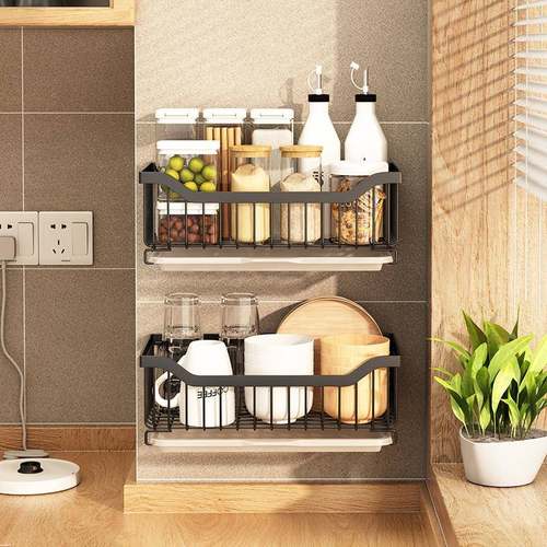 天台悦先厨房菜篮置物架免打孔ltao6509壁挂篮蔬菜收纳果架蔬架子