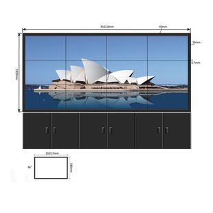 m55寸.5m液晶拼接液机柜 23x54613无清缝拼接机柜厂3家 高落地2