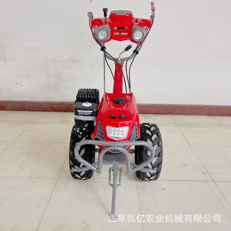 出口170直连两驱微耕机汽油照明灯罩款旋耕机果园菜园小型耕地机