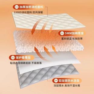 加厚棉浴免打孔浴帘弧形杆伸杆保缩暖防风防水防寒生间洗澡卫农村