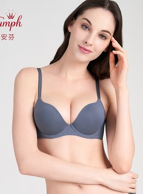 黛系列简约无痕内衣女小胸聚拢收副乳防下垂文胸E002472